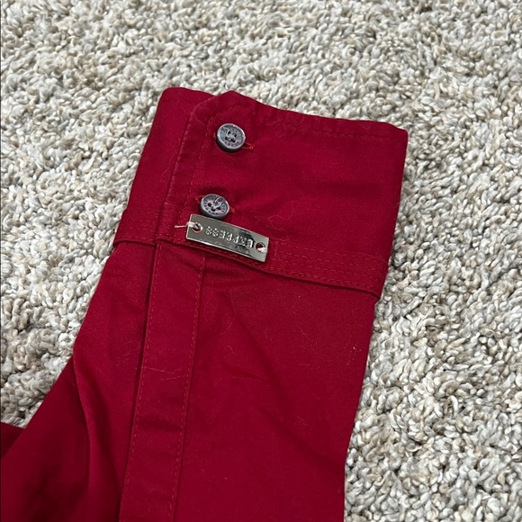 Express Crimson Long Sleeve Button Down Top - Picture 2 of 4
